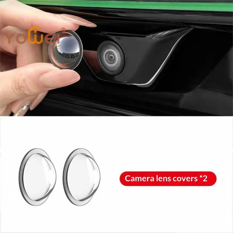 Latest Universal Car Camera Lens Protector 2PCS Rear View Backup Camera Cover 360° Camera Protection Anti Scratch Waterproof