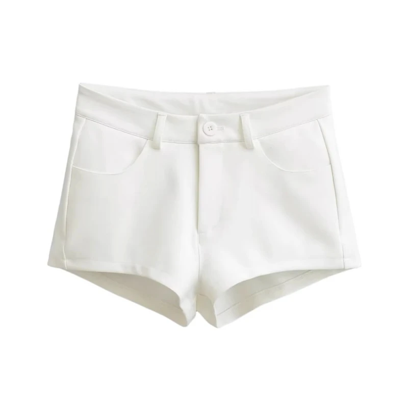 High Waist Solid Slim Simplicity A-line Shorts Summer New Button Youth All-match Fashion Hot Shorts Casual Trend Women Clothing