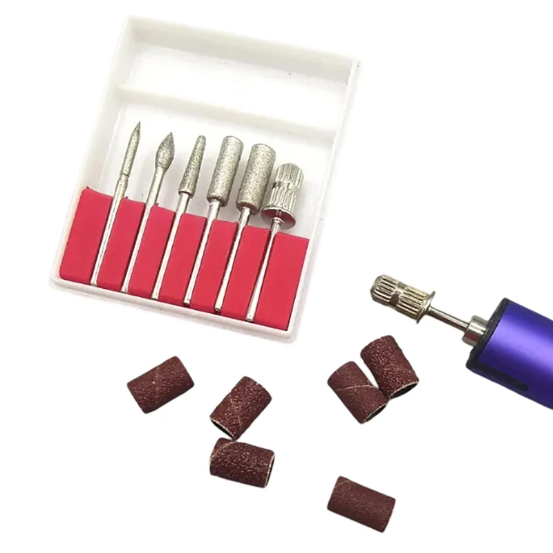 5/6Pcs Nail Drill Bits Grinding Head Gel Nail Drill Milling Cutter Manicure Set Electric Grinding Machine Accessories