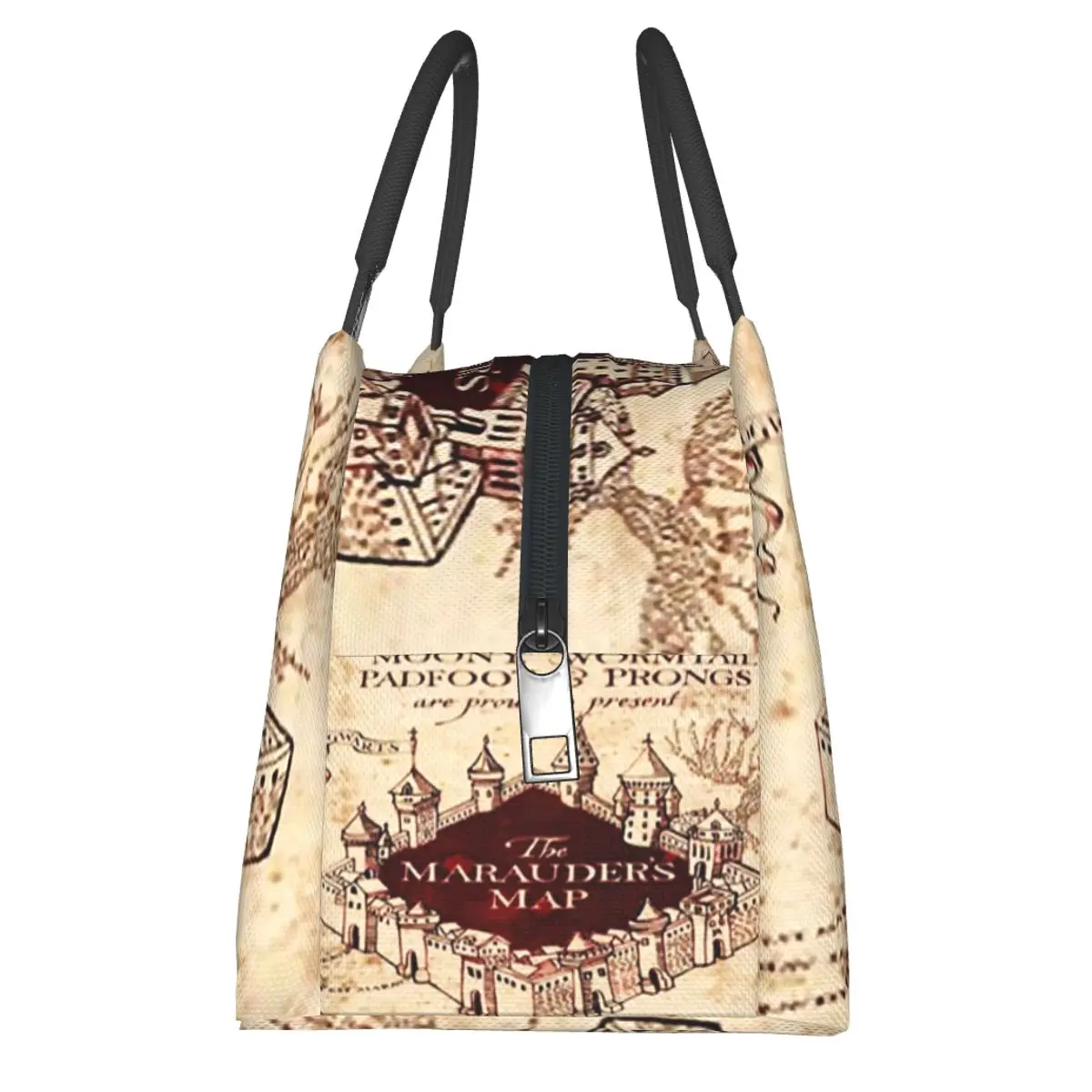 Marauders Magic Map Lunch Bags Insulated Bento Box Waterproof Lunch Tote Picnic Bags Thermal Bag for Woman Children School