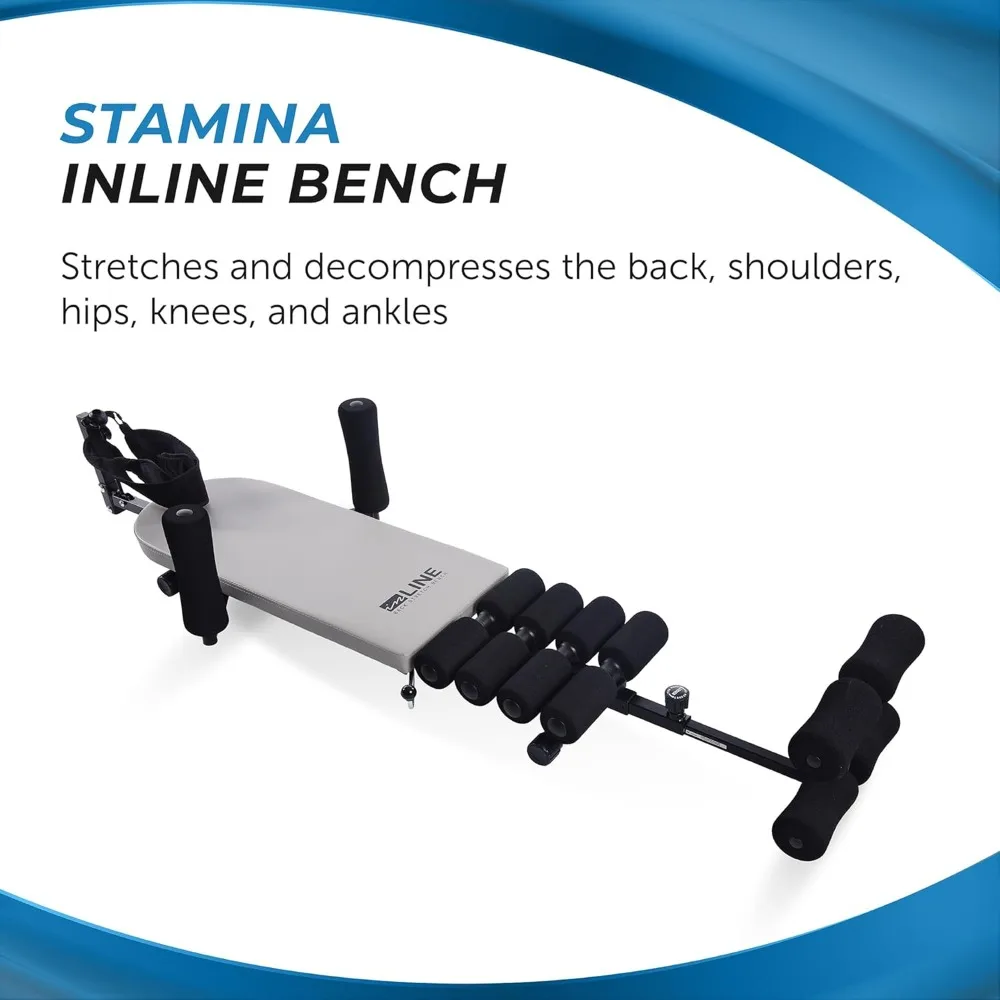 nline Back Stretch Bench with Cervical Traction - Back Decompression, Neck Stretcher for Tension Relief - Up to 250 lbs Weight