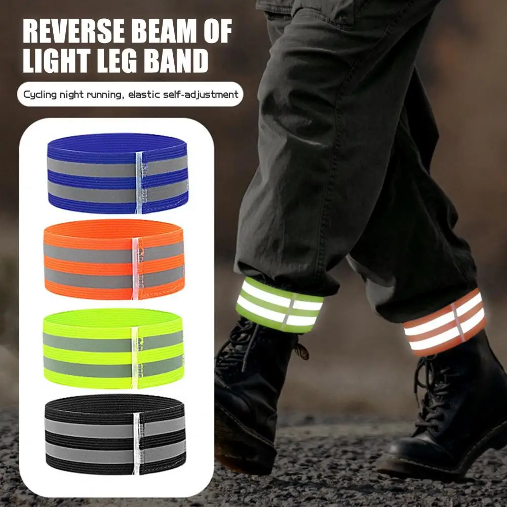 1/2Pcs Cycling Pants Reflective Band Elastic Adjustable Night Running Warning Arm Wrist Leg Ankle Strap Cycling Accessories