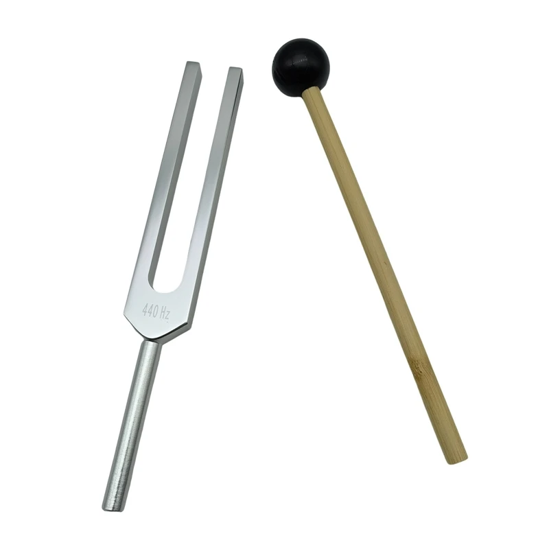 Aluminum Alloy Tuning Fork 440Hz With Hammer For Nervous System Testing Sound Healing Therapy