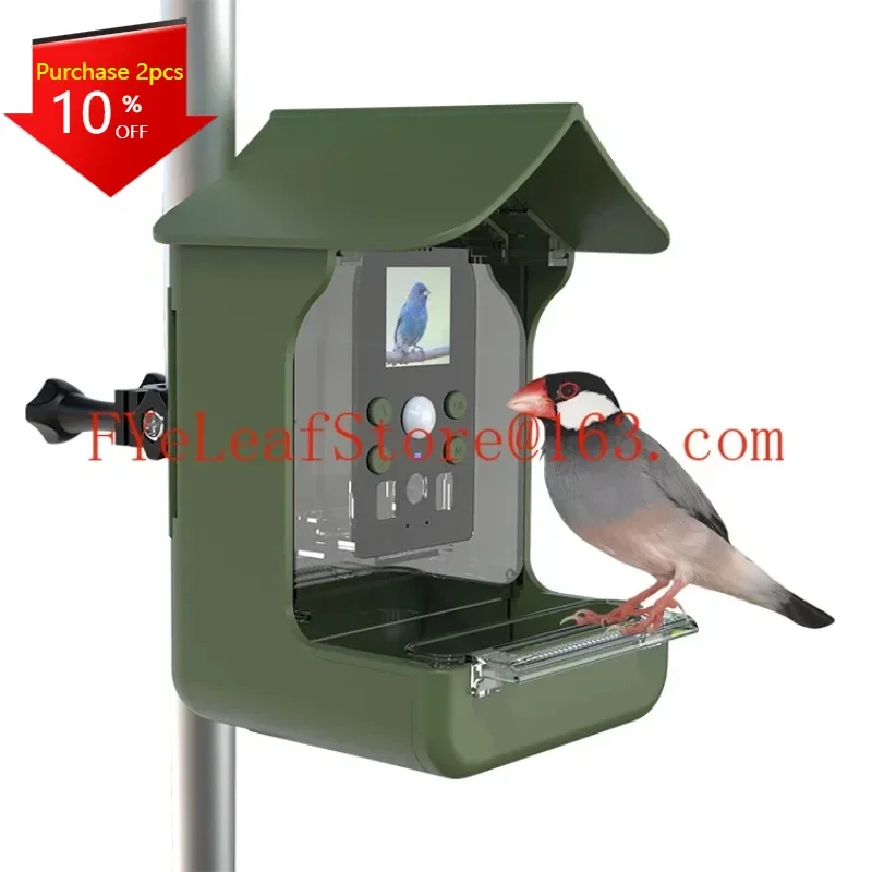 Waterproof Outdoor Garden Wildlife Camera Built-in Microphone Smart  Feeder with Camera