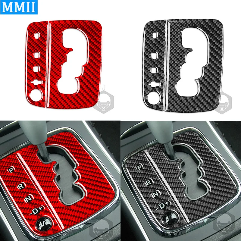 

For Mercedes Benz B W245 2005-2011 Real Carbon Fiber 2Pcs Gear Stickers Shift Panel Auto Interior Cover Decoration