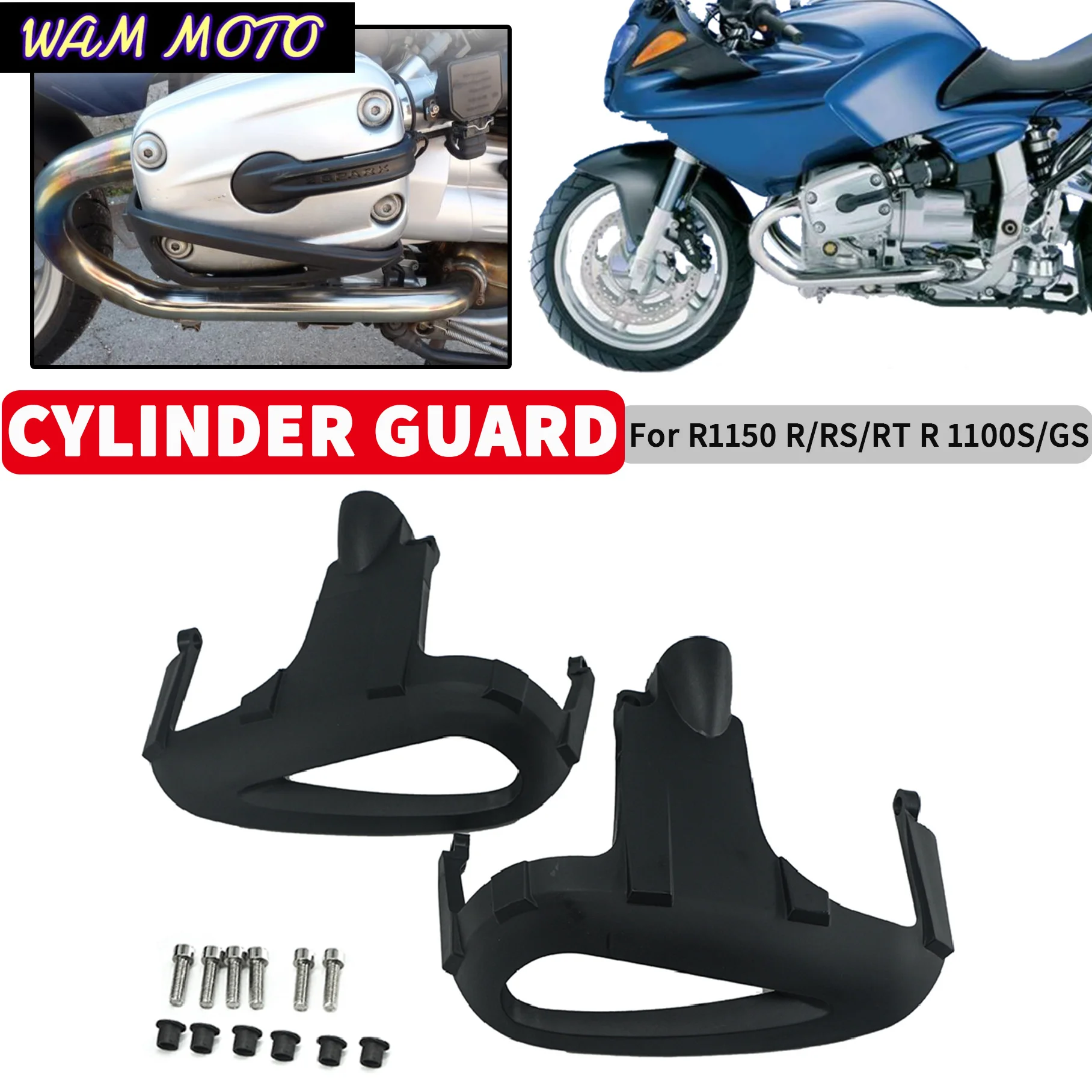 Motorcycle Cylinder Guard Engine Head Protector Side Cover for BMW R1150R R1150RS R1150RT R1100S 1100 GS 2004 2005