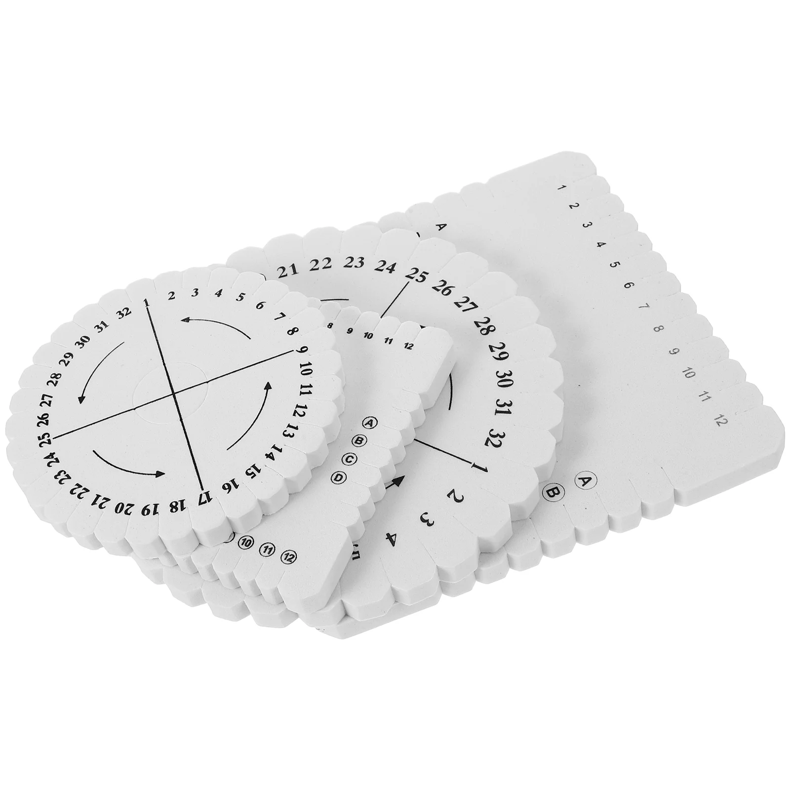 Kumihimo Disks for Strings Round and Square Kumihimo Board Thick for Fine Threads Wire Beaded Kumihimo 4pcs