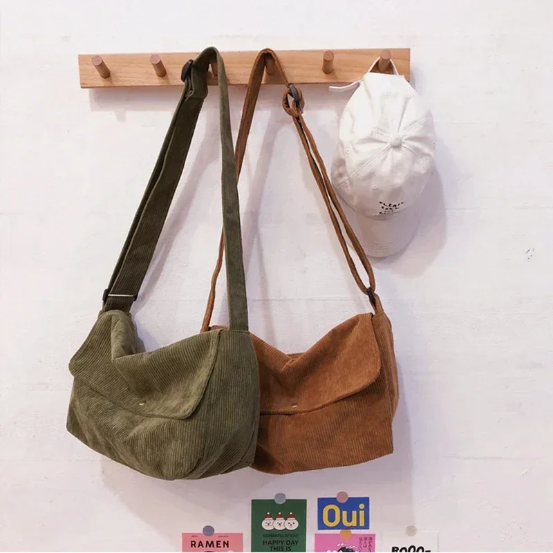 

2024 Fashion Japanese Simple Leisure College Style One-shoulder Bag Mail Bag Student Canvas Custom-made Female Bag