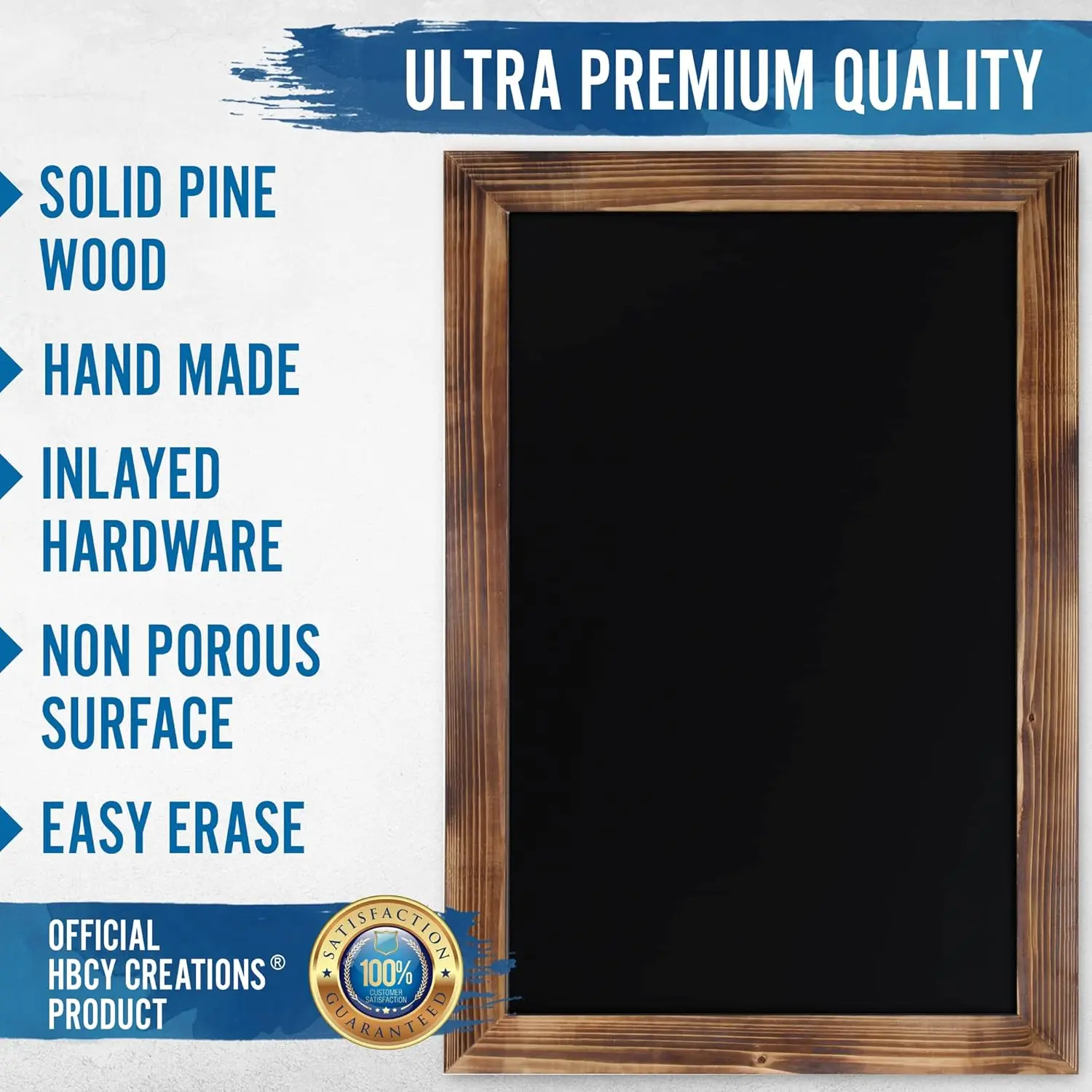 سبورة سبورة بإطار خشبي مغناطيسي مقاس 20 × 30 بوصة مع أجهزة تعليق وطباشير وممحاة لديكور المكاتب المنزلية #4