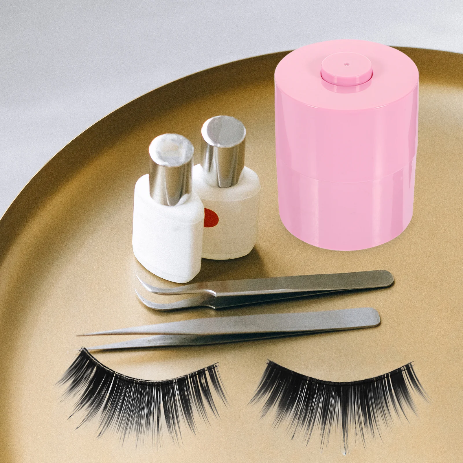 Compact Lash Glue Storage Container Sealed Closure Design Wear-Resistant ABS Material Easy Carry for Eyelash Artists Lash