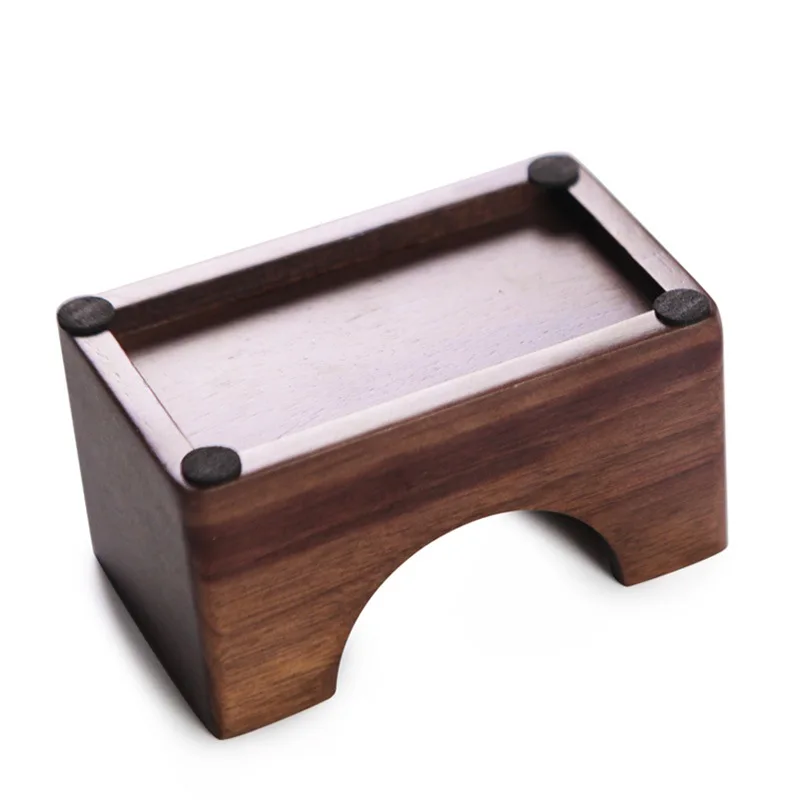 Wooden Coaster Rack Black Walnut Beech Varnish Single Coaster Box Japanese Style Creative Placemats Storage Box Table Decoration