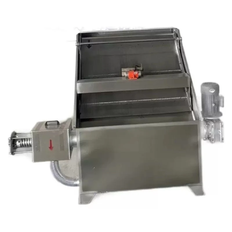 

Residue dehydration separation Farm manure dehydrator, inclined sieve square shell micro-filtration drum dry and separation