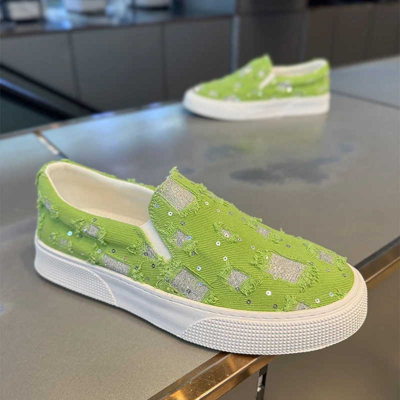 

Мужская обувь2025Весна и лето, новый стиль, модные модные универсальные удобные мужские дышащие туфли с мягкой подошвой на один шаг