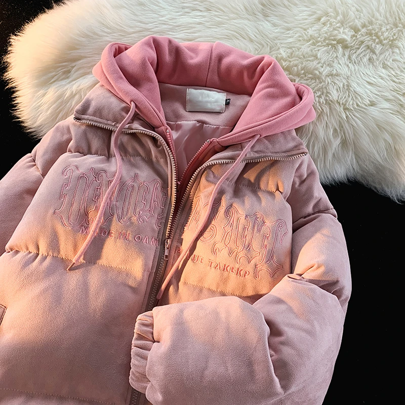 Women\'s Winter Oversize Jacket Down Cotton Padded Coat Female Loose Casual Overcoat Female Fashion Hooded Short Parkas