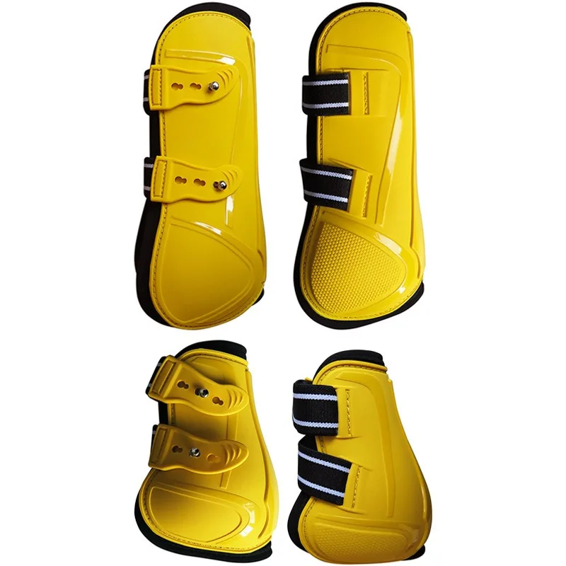 4x Horse Boots Leg Horse Leg Protectors Cross Obstacle Number 3 To Protect The Horse's Legs And Joints PU Shell and High-Quality