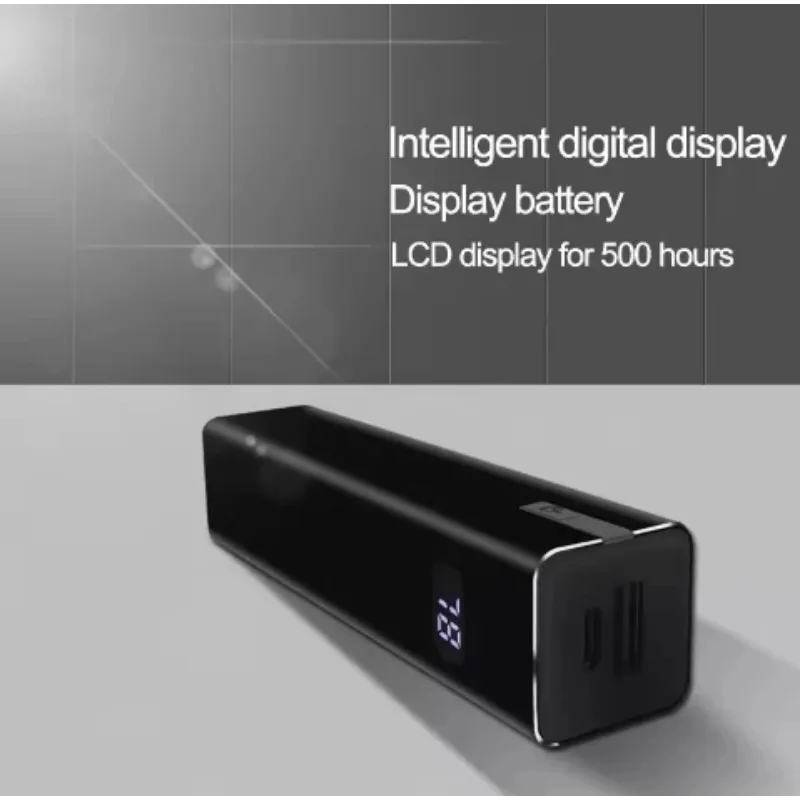 5000mAh Aluminum Alloy Square Tube Emergency Power Bank 4500mah External Battery Pack QC22.5W with Digital Display