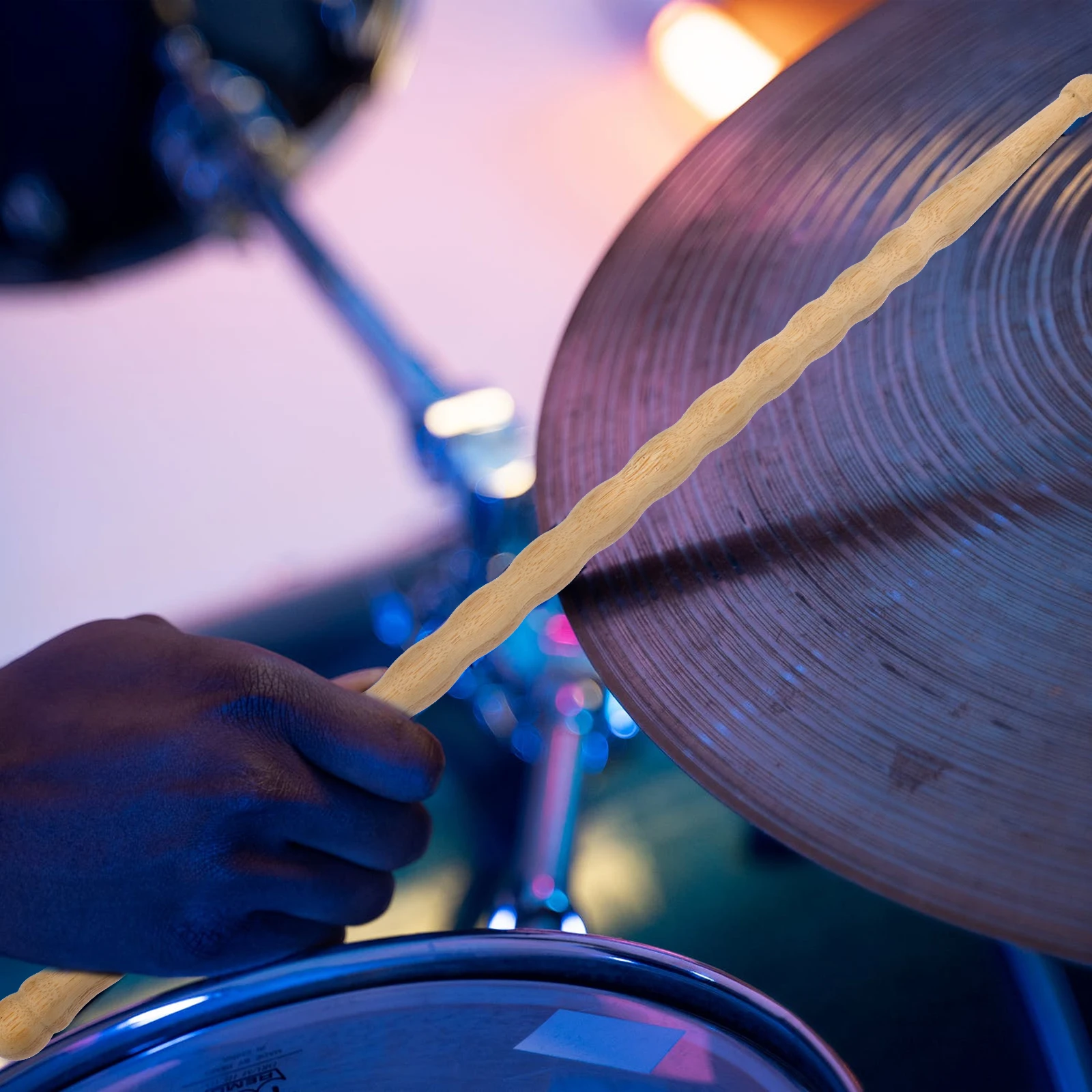 

Bamboo Drum Sticks Practical Percussion Accessories Durable Workmanship Comfortable Drumsticks For Musical Styles Safe Material