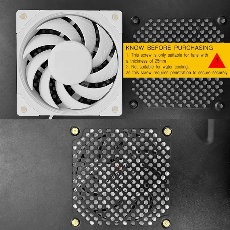 สกรูสวยงามสำหรับ80มม. 90มม. 120มม. 140มม. คอมพิวเตอร์เกมความหนา25มม. เคสระบายความร้อนเครื่องประดับ DIY พัดลม RGB