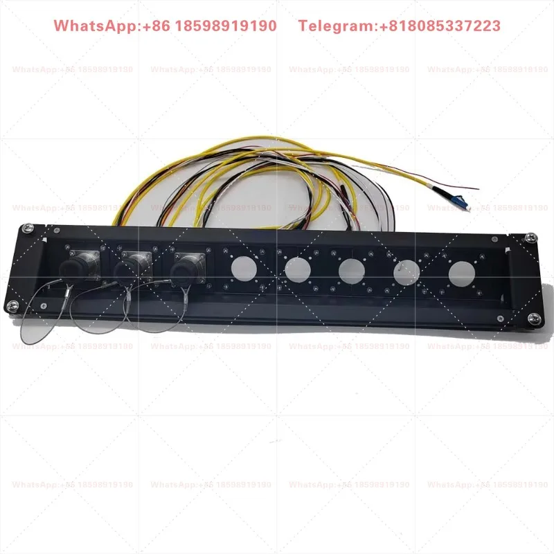8Hole 8Port 19Inch Patch Panel For 3K 93C FXW-3KGP 3KGS(EDW) Fixed Socket/FXW 3KGP Fixed Plug To LCUPC 50cm Connector Assemblies