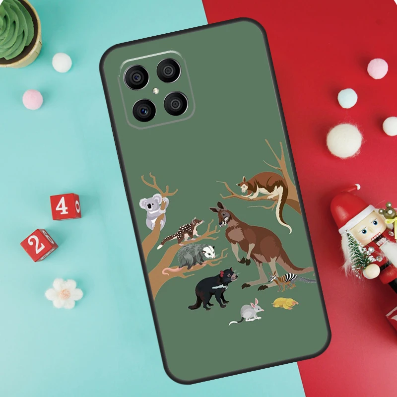 Cute Kangaroo Case For Huawei P40 Lite P20 P30 P50 Pro P Smart 2021 Nova 5T Honor X8 X7 X9 50 70 Cover