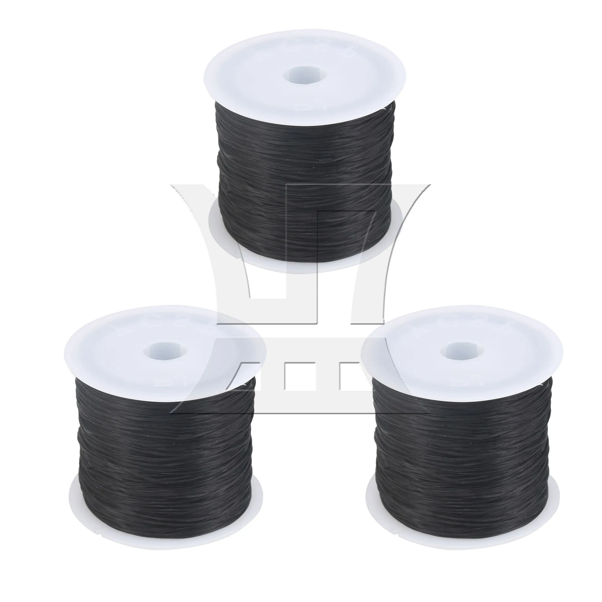 3 Pcs Black Craft Elastic String Thread 0.5mm for Jewelry Making 0.5mm