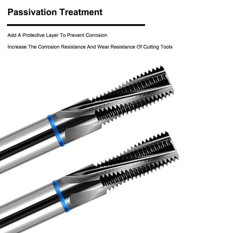AZZKOR-fresadora de hilo de dientes completos HRC65, herramienta de mecanizado CNC, revestimiento negro de carburo de acero de tungsteno, alta dureza