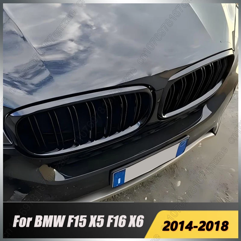 

Гоночные решетки в стиле одинарной/двойной линии для BMW F15 X5 F16 X6 X5M F85 X6M F86 2014-2018 Решетка капота переднего бампера