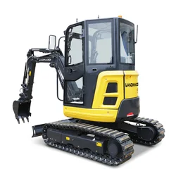 Miniexcavadora de cabina cerrada sobre orugas de alta calidad, excavadora microcompacta hidráulica al por mayor de 2,5 toneladas, gran oferta, ensacadora CE personalizada