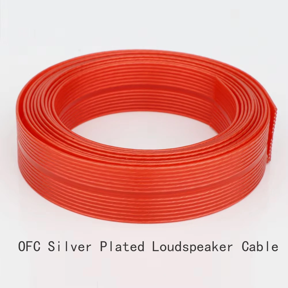 

Preffair Red Dawn 99.998% Audio Cable Hi-end Audio Speaker Cable OFC Silver Plated Loudspeaker Cable L317
