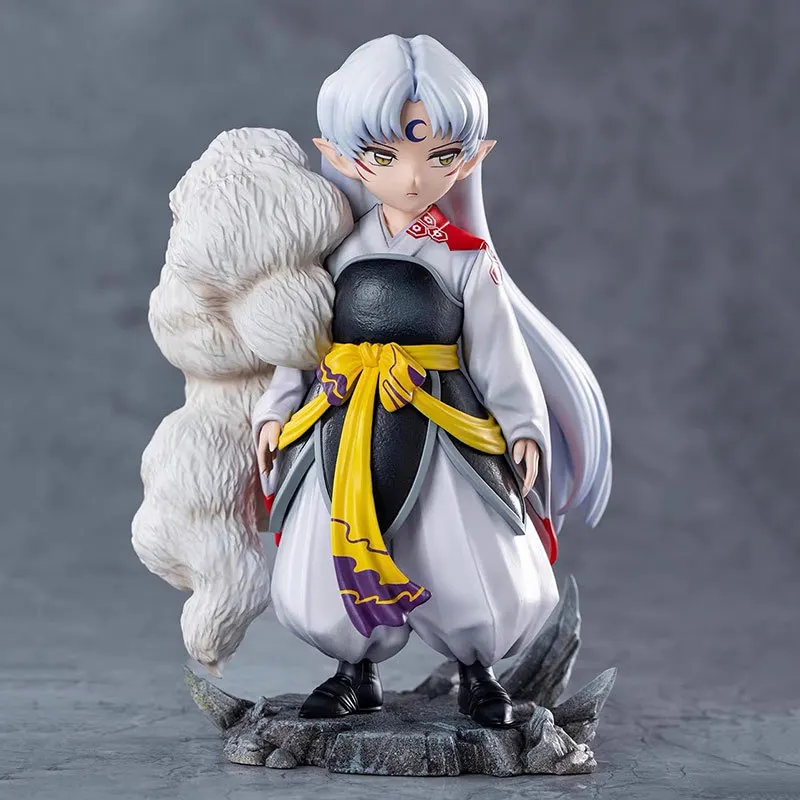 17cm Inuyasha Sesshoumaru Childhood Standing Anime Figure Model Gk Statue Boys Collection Desktop Decoration Ornament Toys Gifts