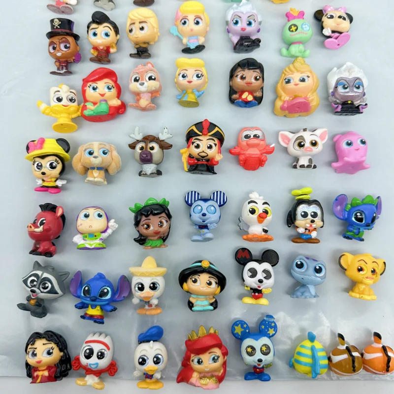 Random 30/50Pcs Disney Deuropables Anime Figuren Serie 4 5 Mickey Stitch Buzz Big Glass Eye Pop Speelgoed Kids Cadeau Niet-Repetitief