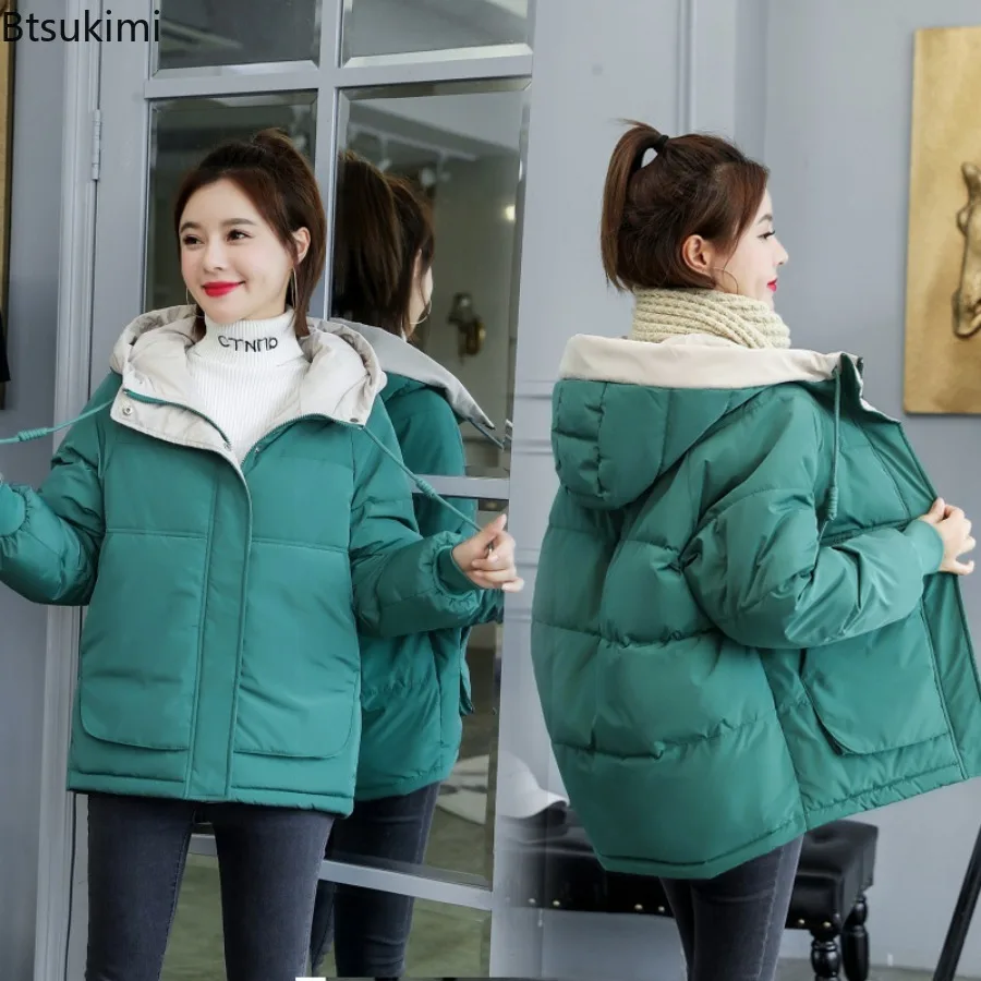 New Female Thick Down Cotton Clothing Jacket 2026 Winter Women Short Cotton Clothing Loose Student of Facial Bag Clothing Jacket