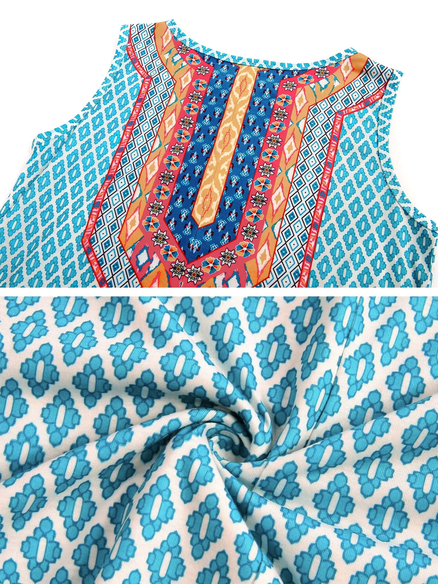 New Women's Floral Printed Dresses Casual Sleeveless Vest Long Summer Elegant Sleeveless Dresses Medium Long Vest Tops