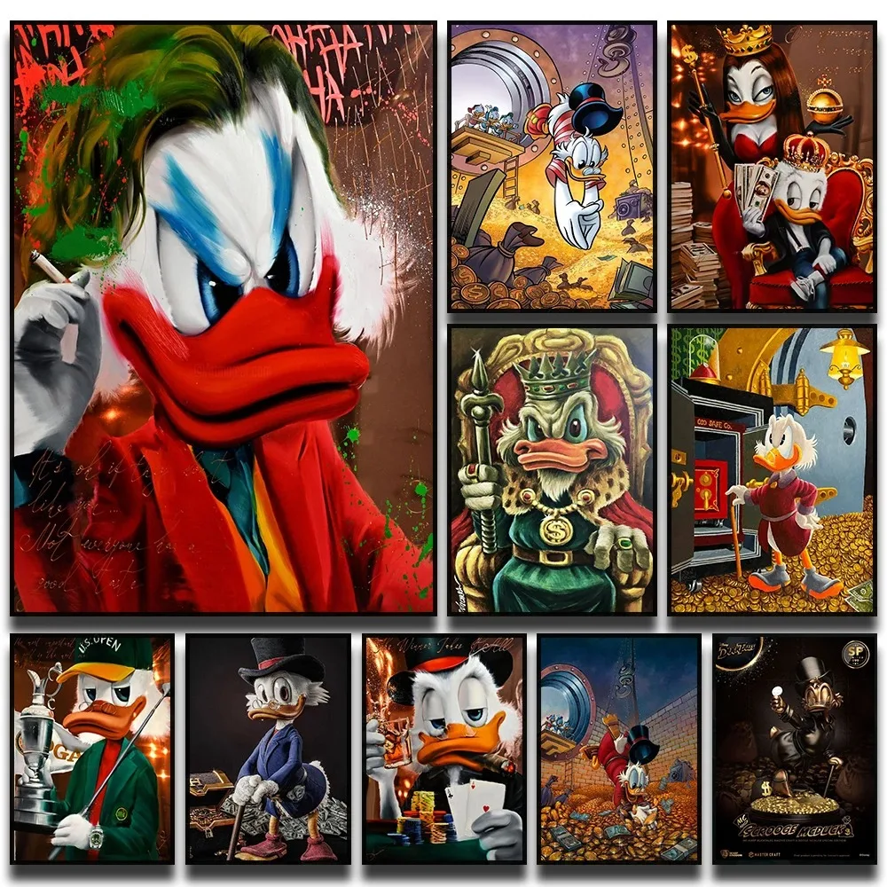 Disney Donald Duck Canvas Decorative Painting Cartoon Star Character Art Poster Home Wall Decoration Printing Murals and Picture