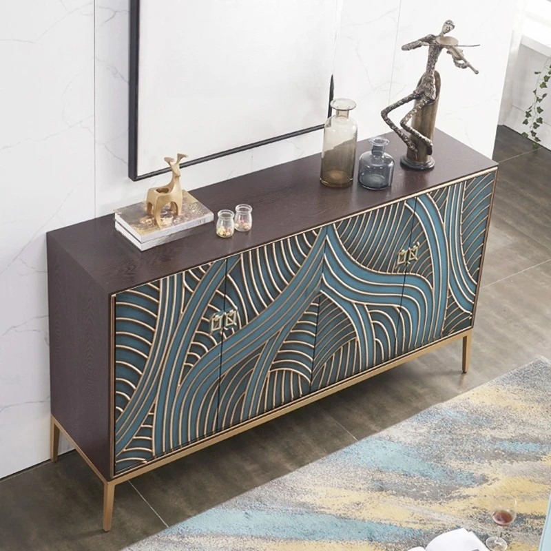 

Home solid wood shoe cabinet American home living room dining side cabinet, modern simple large-capacity storage cabinet