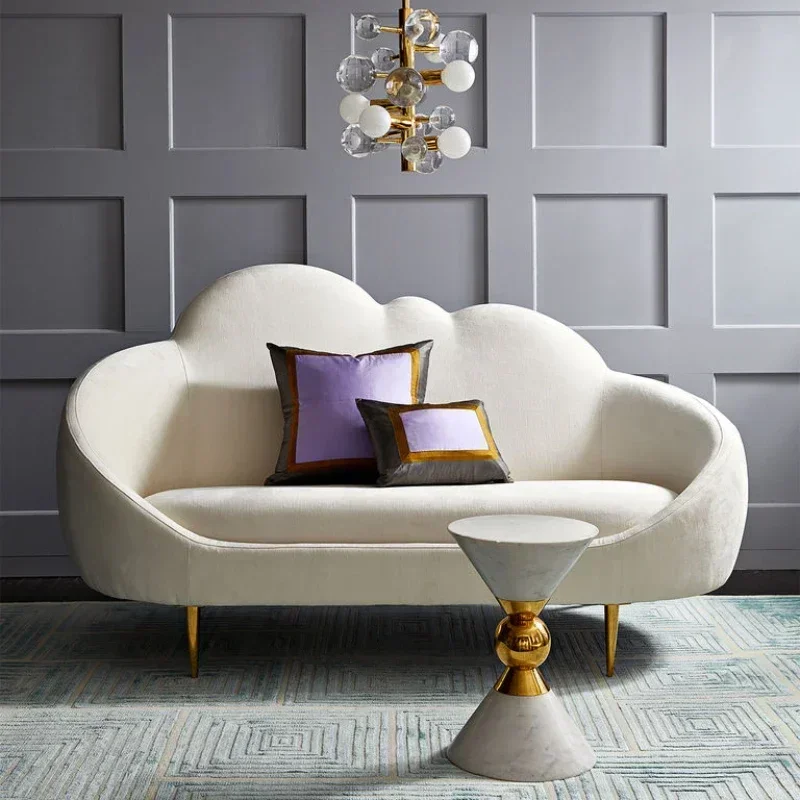 Y Fabric Sofa Fashion Personality Small Apartment Living Room Combination Creative Arc Nordic Style Furniture