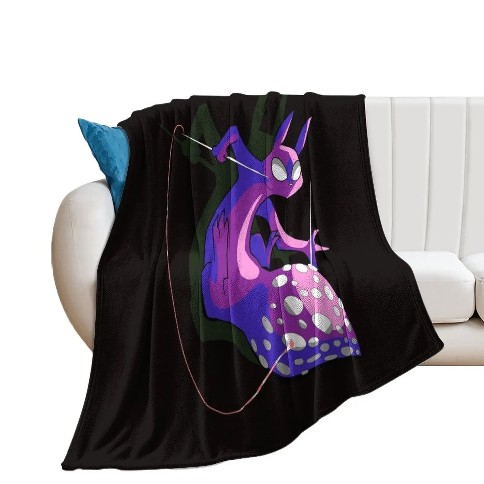 Rain World Downpour Slugcat Spearmaster Throw Blanket Decorative Beds Soft Beds Blankets