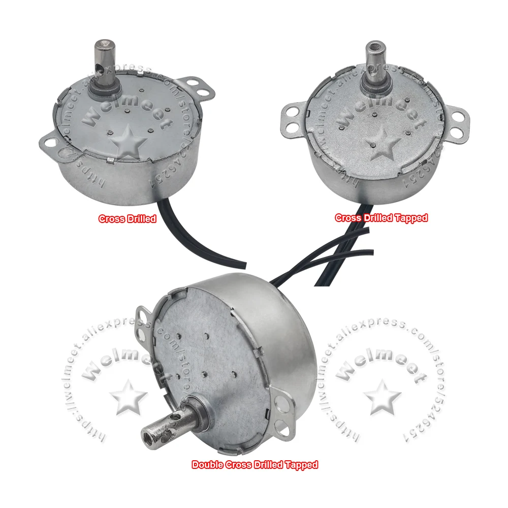 TYC49/TYJ49/49TYZ AC5-220V 50/60Hz 4W Plastic Gear Display Stand/Lighting Turntable Oscillating Synchronous Motor Cross Drilled