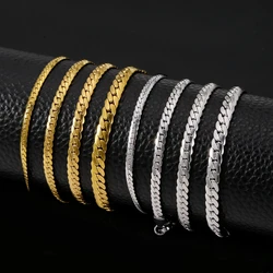 SGMAN New Trendy Cuba Chain Stainless Steel Bracelet for Women and Men Jewelry Gift Waterproof Decorative NK Chain Free Shipping