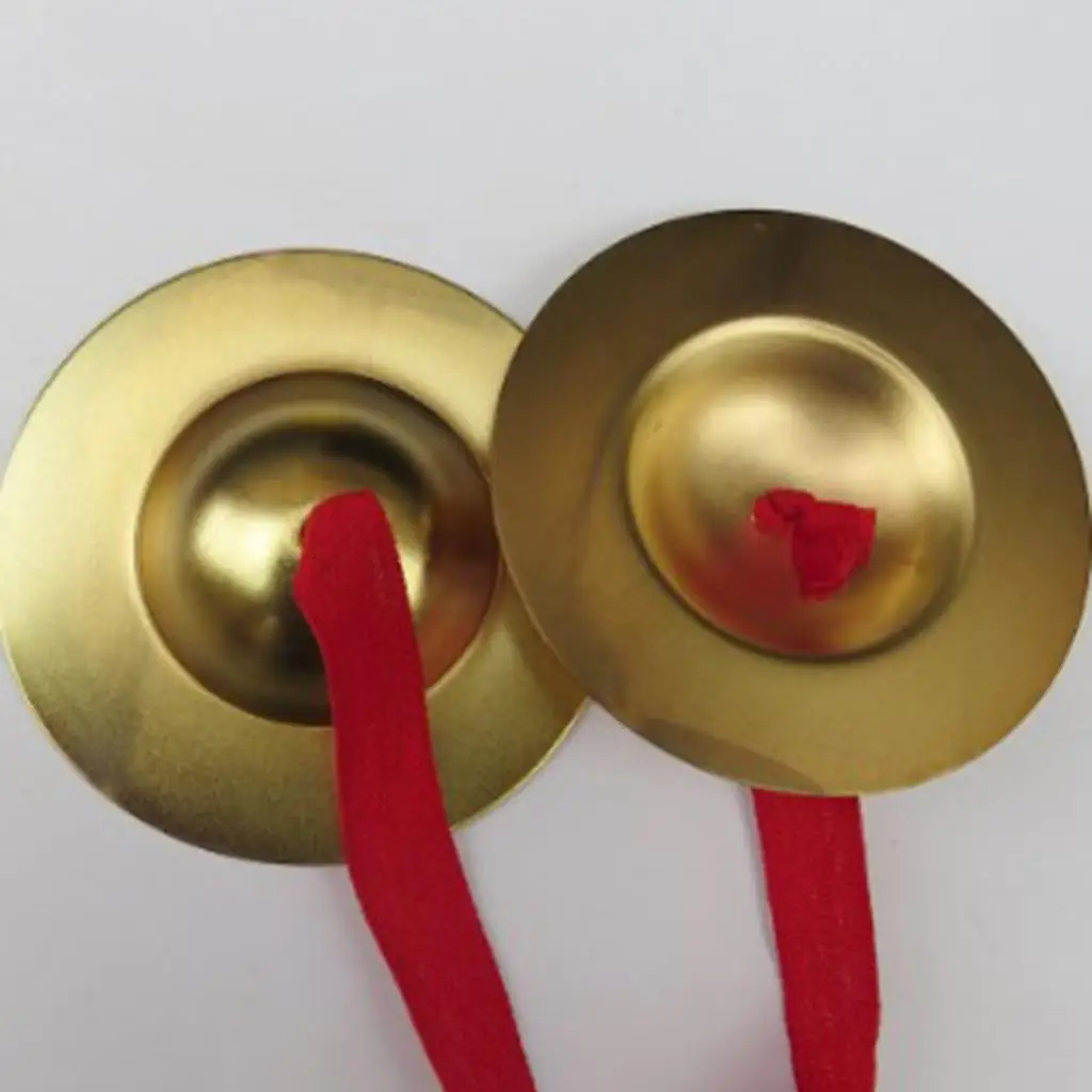 Mini Copper Crash Cymbals Percussion Instrument Finger Gong Toy for Early Learning Kids Music Practice