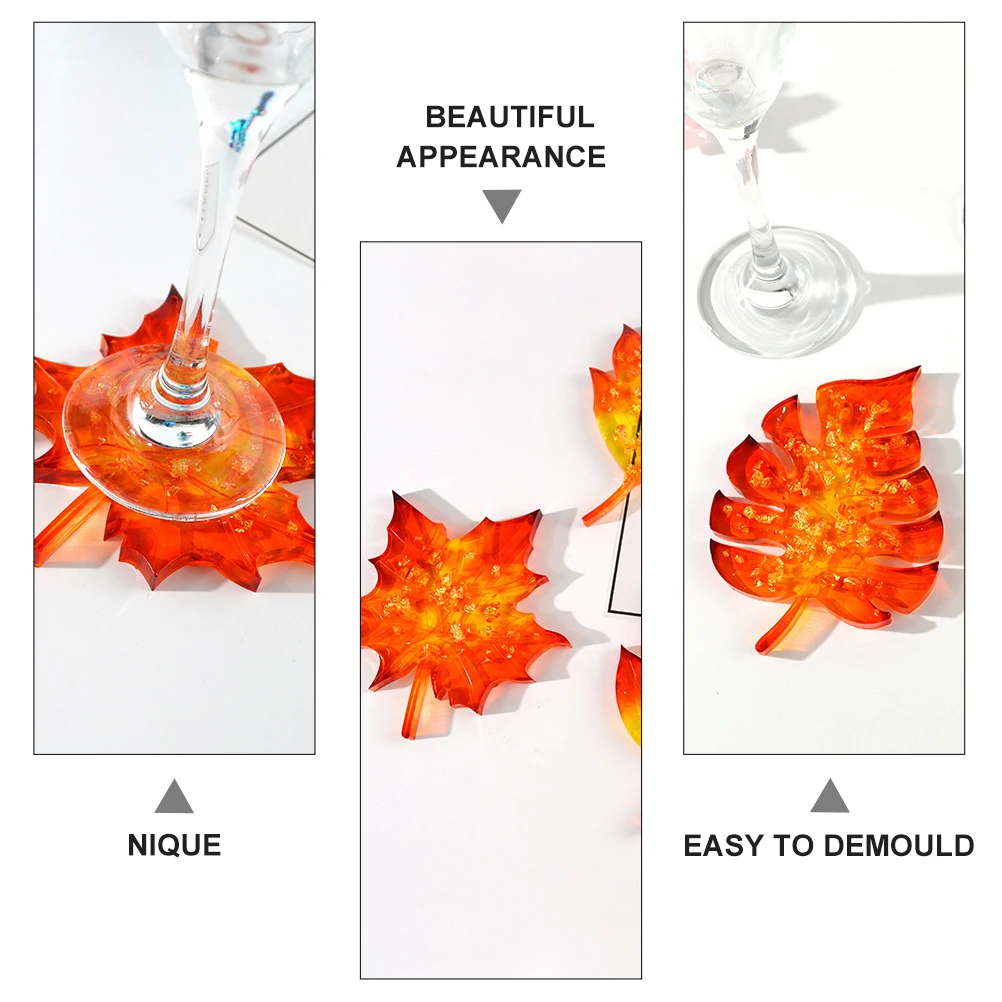 

5Pcs Christmas Tree Cup Coaster Molds Flexible Silicone DIY Epoxy Resin Handmade Craft Leaf Mold DIY Mold Epoxy Mould