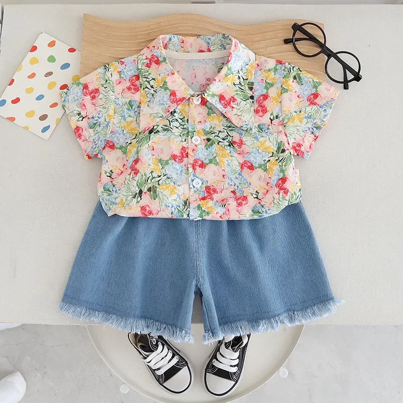 

New Summer Baby Clothes Suit Children Shirt Shorts 2Pcs/Sets Kids Girls Clothing Infant Casual Sports Costume Toddler Outfits