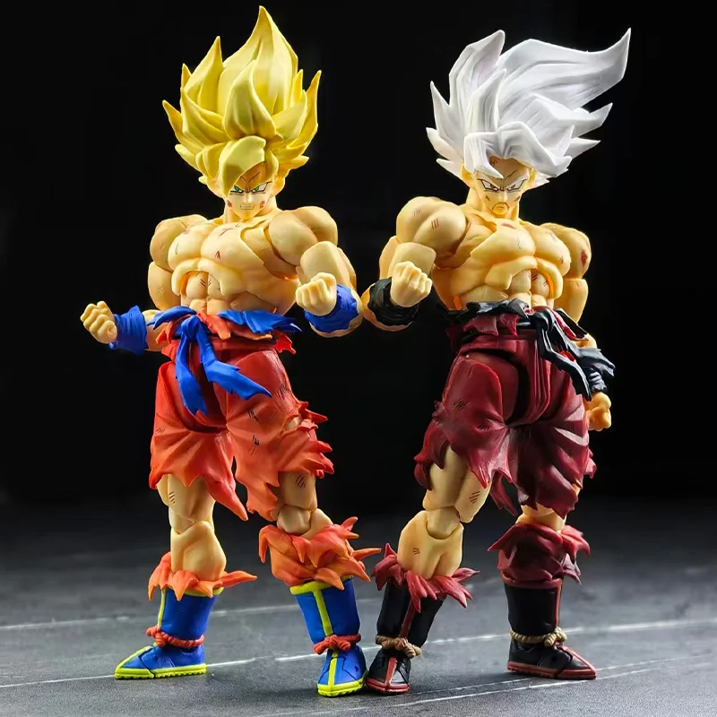 

Фигурка N&T Dragon Ball SHF Гоку Супер Сайян: Еженедельная цветовая серия, поврежденная в бою, 3.0, подвижная, со сменными головами и руками
