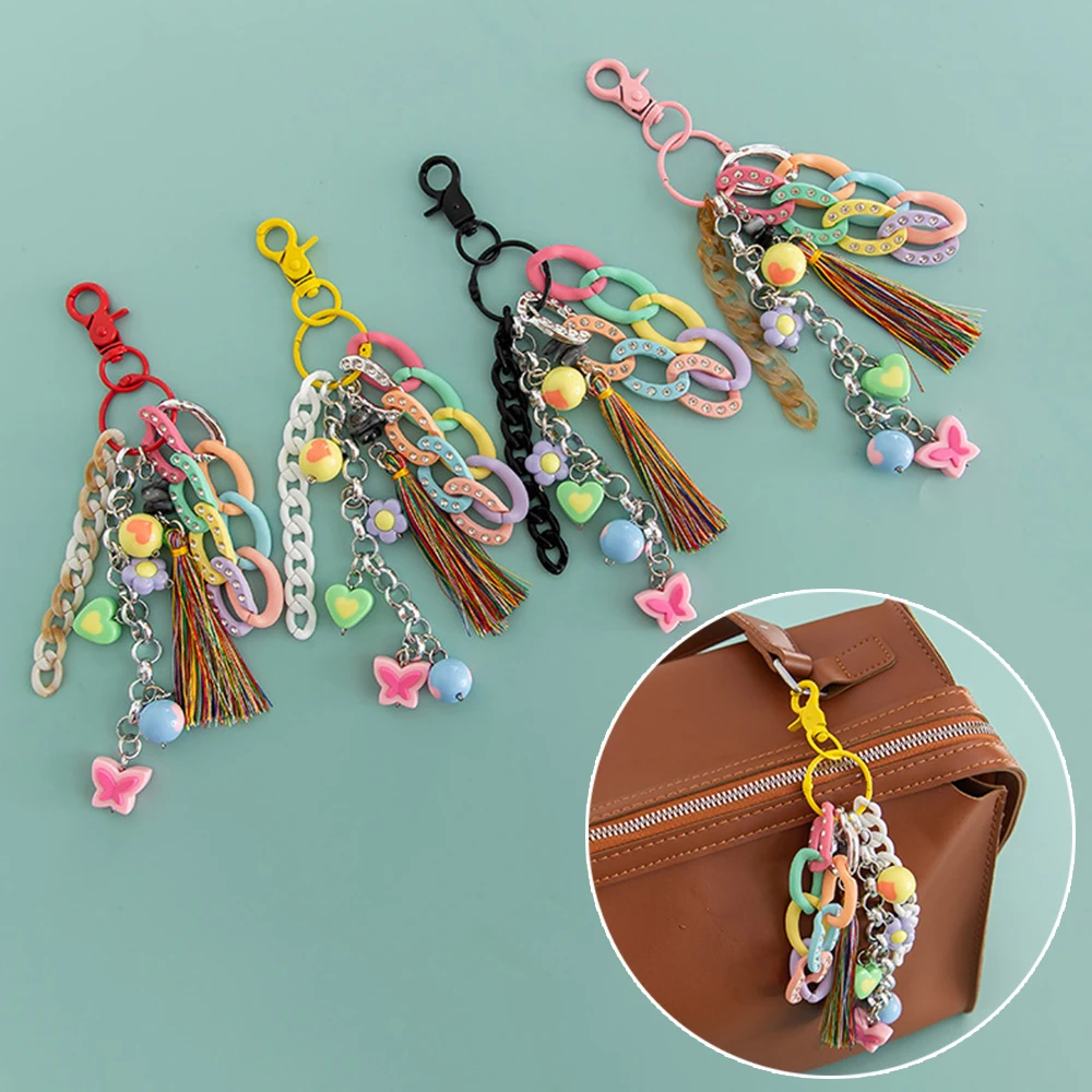 New Handmade Acrylic Chain Bag Accessories for Women - Stylish DIY Phone Case Charms and Purse Decorations Bag Pendant Deocor