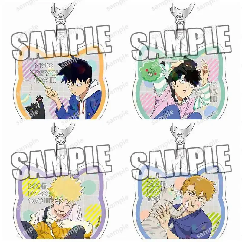 Anime Shigeo Kageyama Ritsu Reigen Arataka Hanazawa Teruki Acrylic Stand Doll Keychain Toy Keyring Pendant for Gift