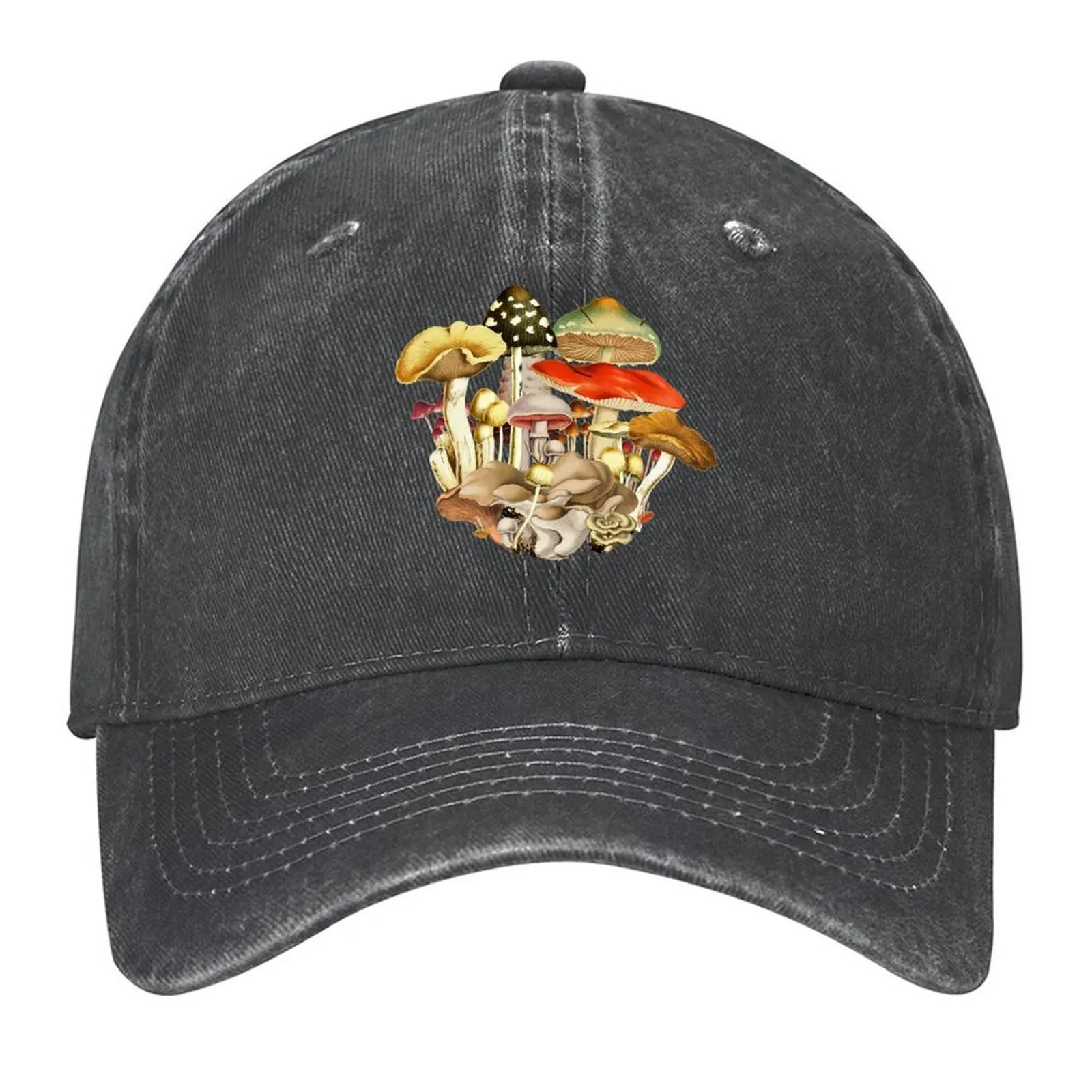 

A Multitude of Mushrooms Baseball Cap derby hat western Hat custom Hat summer Hats Man Women's