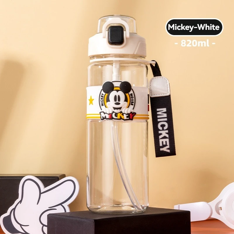 Disney 820ML Kindersportfles Ultralichte BPA-vrije waterbeker Dubbele drinkdop Antisliphandgreep Mouw Jongens Meisjes Waterkoker
