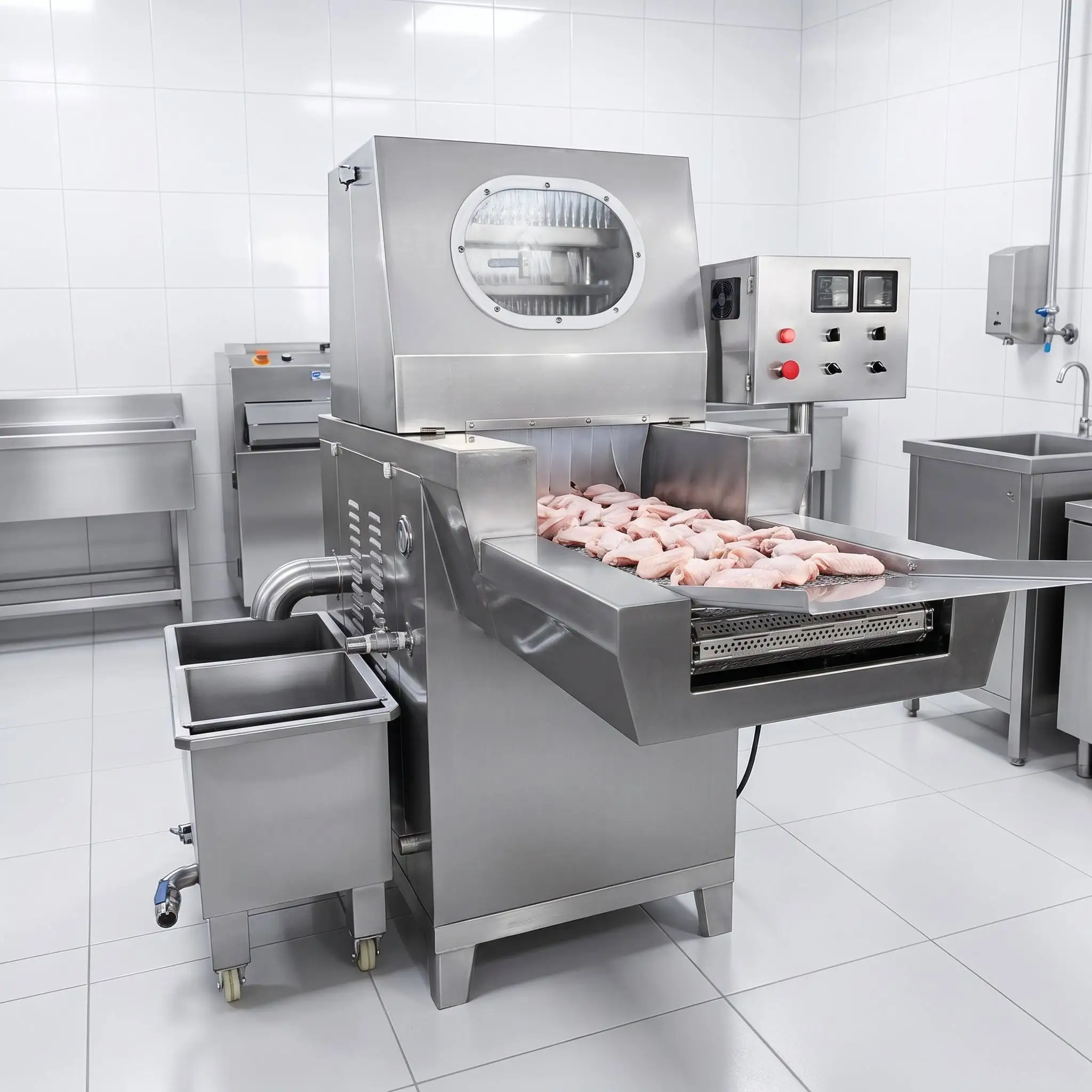 Meat Brine Injection Machine, Custom Multi‑Needle Injecting Unit for Ham Bacon Prepared Food Manufacturing Customized