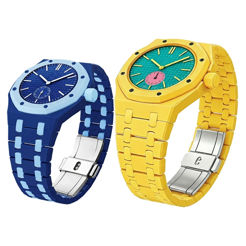 Luxury Watch Ap - علبة ساعة فاخرة مع حزام مطاطي