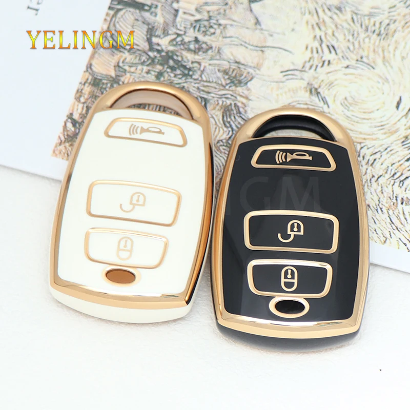 TPU Car Remote Key Shell Fob Holder For Kia Grand Carnival Sedona Car Key Case Cover Protector Keychain Accessories